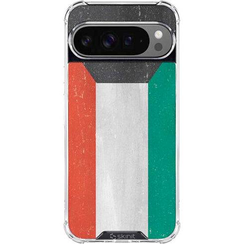 Kuwait Flag Distressed Google Pixel 10 Pro Clear Case
